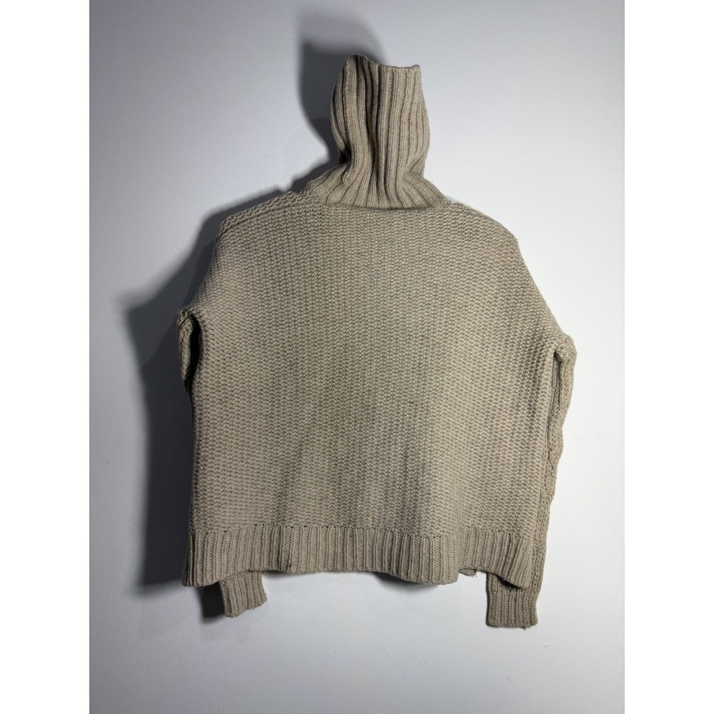 Vince Beige Chunky Knit Turtleneck Sweater Size S‎ Bergdorf Goodman AS IS